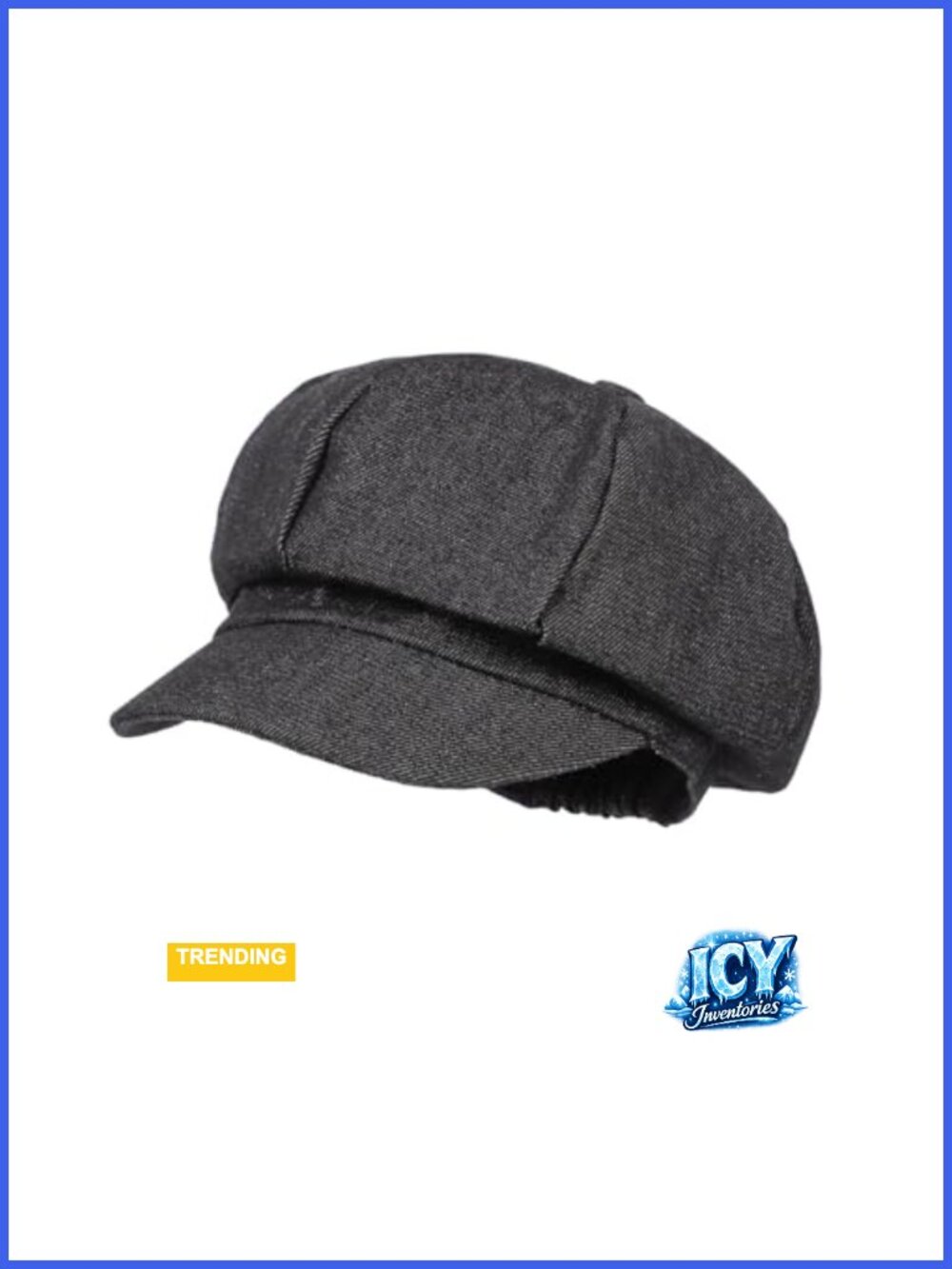 Denim Newsboy Cap Visor Beret Hat Cabbie Cap